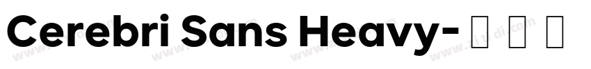 Cerebri Sans Heavy字体转换